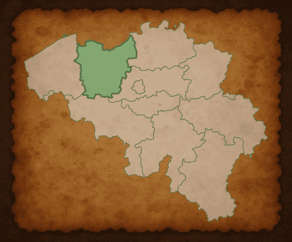 Kaart van Oost-Vlaanderen