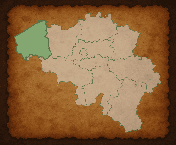 Kaart van West-Vlaanderen