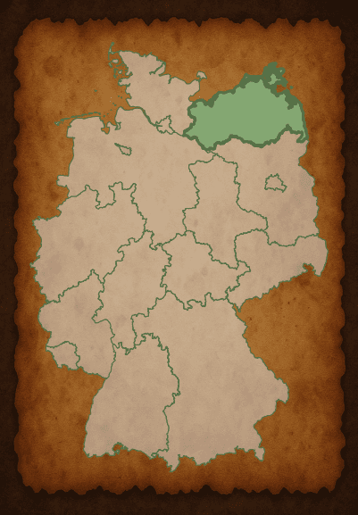 Kaart van Mecklenburg-Voor-Pommeren