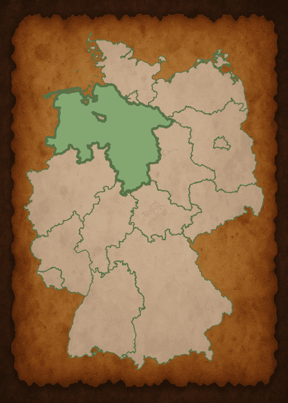 Kaart van Nedersaksen