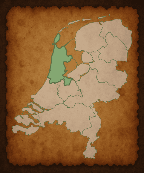Kaart van Noord-Holland